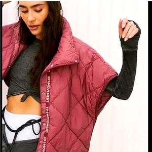 Free People Movement Chill Out Puffer Poncho Vest